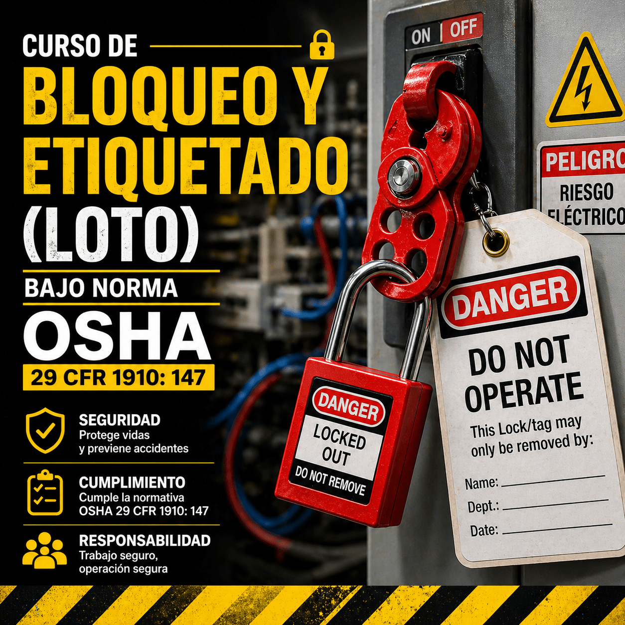 Curso Bloqueo y Etiquetado LOTO - OSHA 29 CFR 1910.147